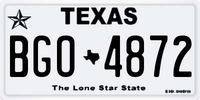 TX license plate BGO4872