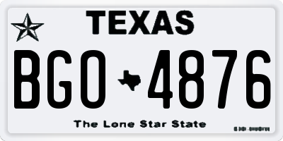 TX license plate BGO4876