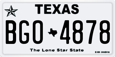 TX license plate BGO4878