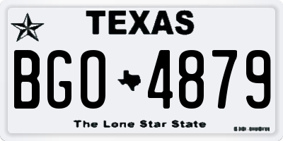 TX license plate BGO4879