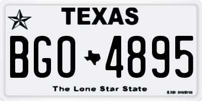 TX license plate BGO4895