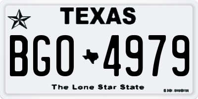 TX license plate BGO4979