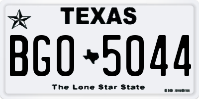TX license plate BGO5044