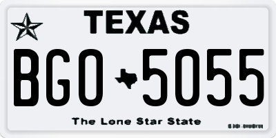 TX license plate BGO5055