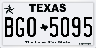 TX license plate BGO5095
