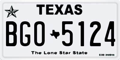 TX license plate BGO5124