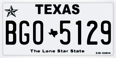 TX license plate BGO5129