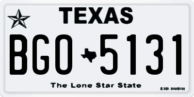 TX license plate BGO5131