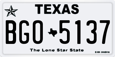 TX license plate BGO5137