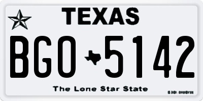 TX license plate BGO5142