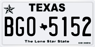 TX license plate BGO5152
