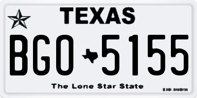 TX license plate BGO5155