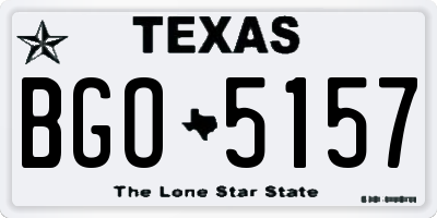 TX license plate BGO5157