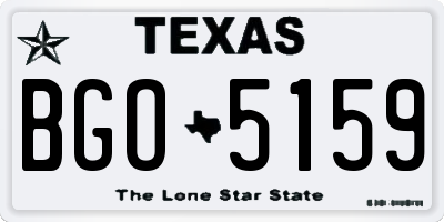 TX license plate BGO5159