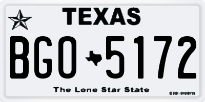 TX license plate BGO5172