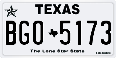 TX license plate BGO5173