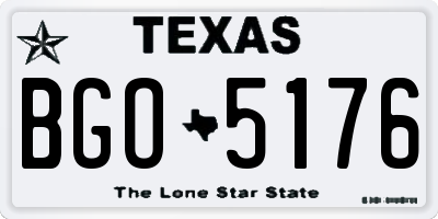 TX license plate BGO5176