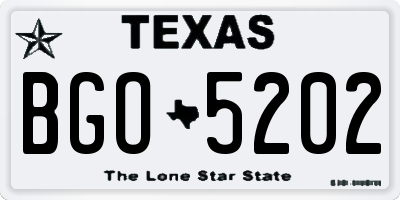 TX license plate BGO5202