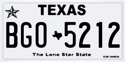 TX license plate BGO5212