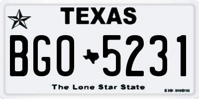 TX license plate BGO5231