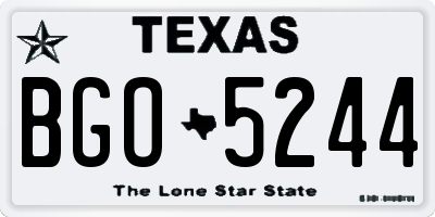 TX license plate BGO5244