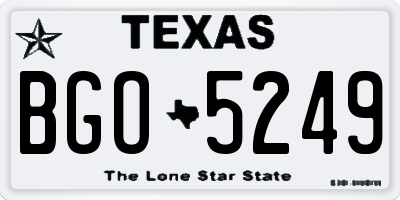 TX license plate BGO5249