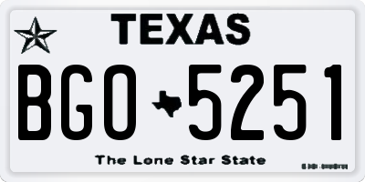 TX license plate BGO5251