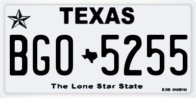 TX license plate BGO5255