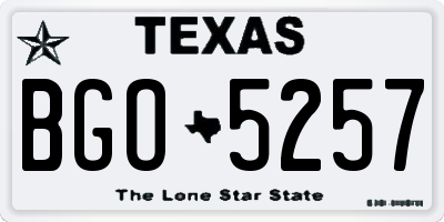 TX license plate BGO5257