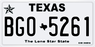 TX license plate BGO5261