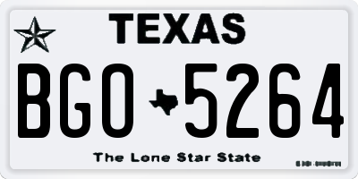 TX license plate BGO5264