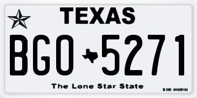 TX license plate BGO5271
