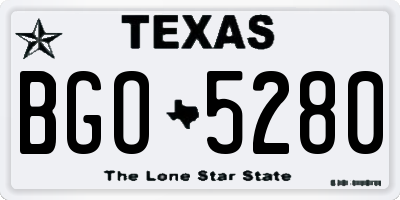 TX license plate BGO5280