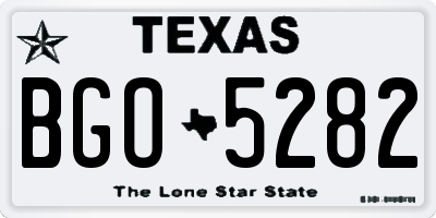 TX license plate BGO5282