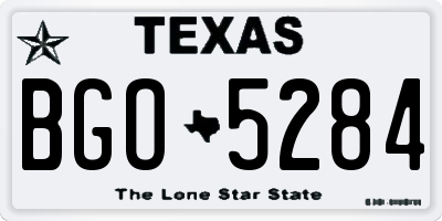TX license plate BGO5284