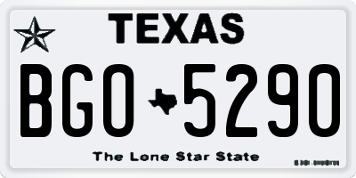 TX license plate BGO5290