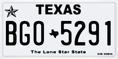 TX license plate BGO5291