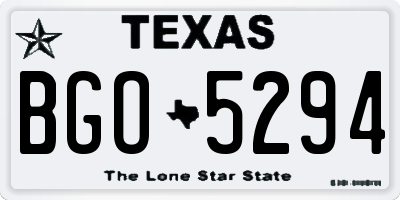 TX license plate BGO5294