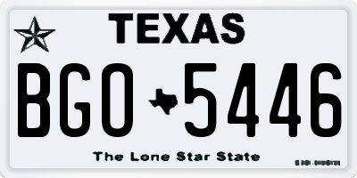 TX license plate BGO5446