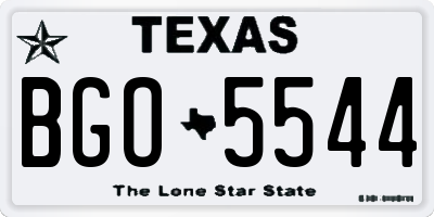 TX license plate BGO5544