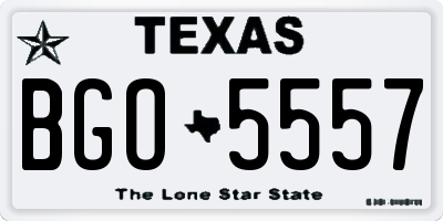 TX license plate BGO5557
