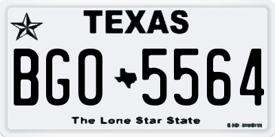 TX license plate BGO5564