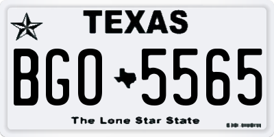 TX license plate BGO5565