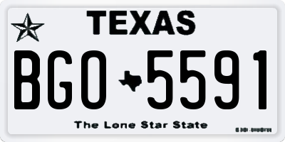 TX license plate BGO5591
