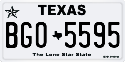 TX license plate BGO5595