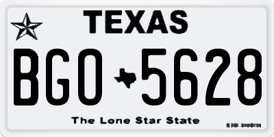 TX license plate BGO5628
