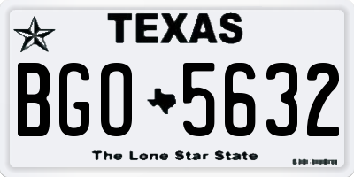 TX license plate BGO5632