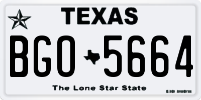 TX license plate BGO5664