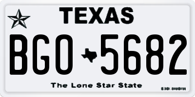 TX license plate BGO5682
