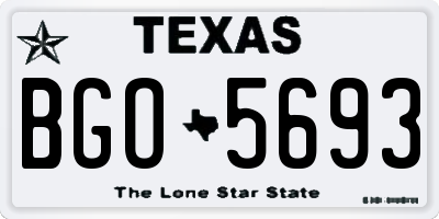 TX license plate BGO5693